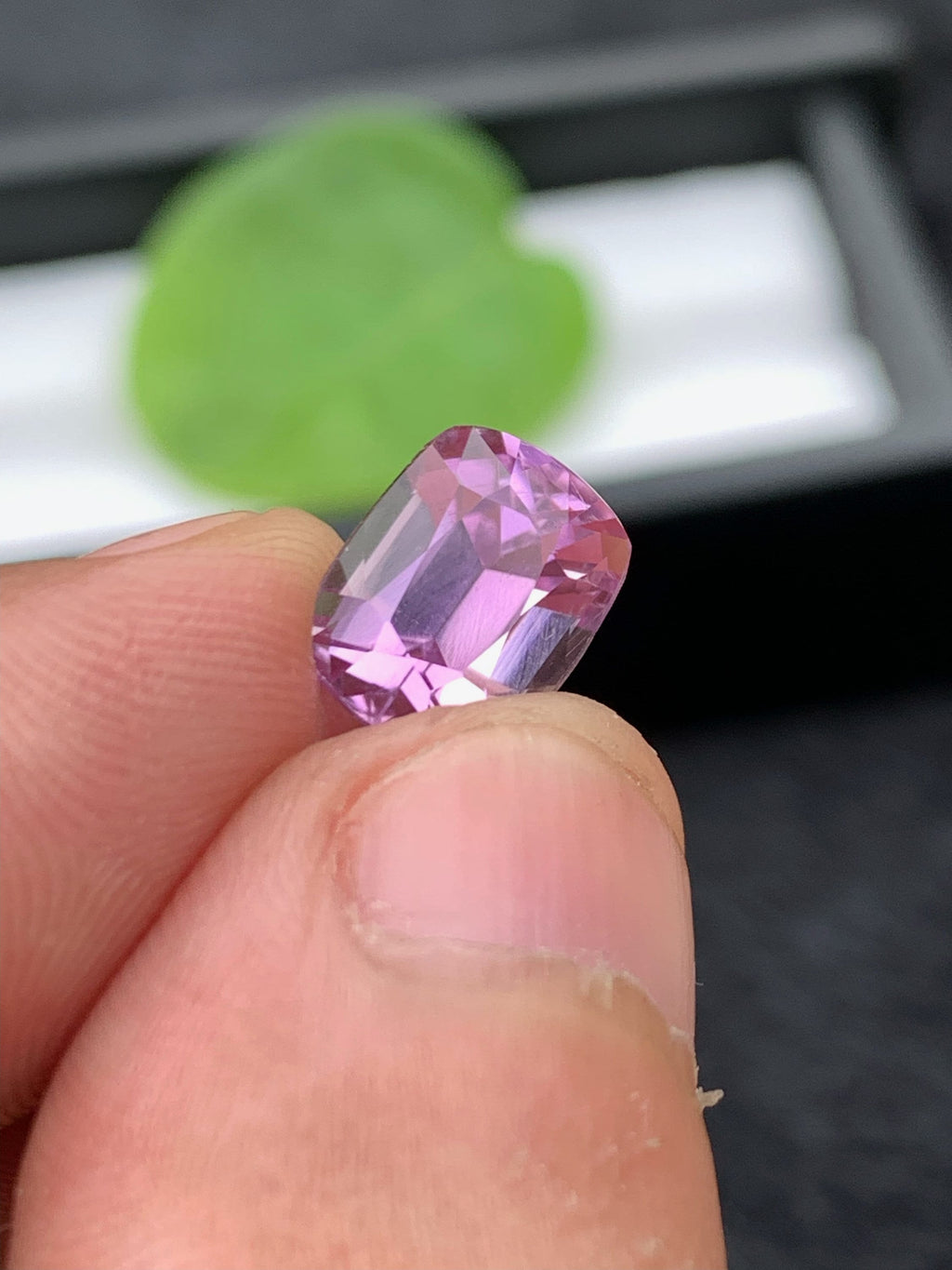 4.65 CT Pink Kunzite Gemstone: Cushion Cut, Afghanistan Origin