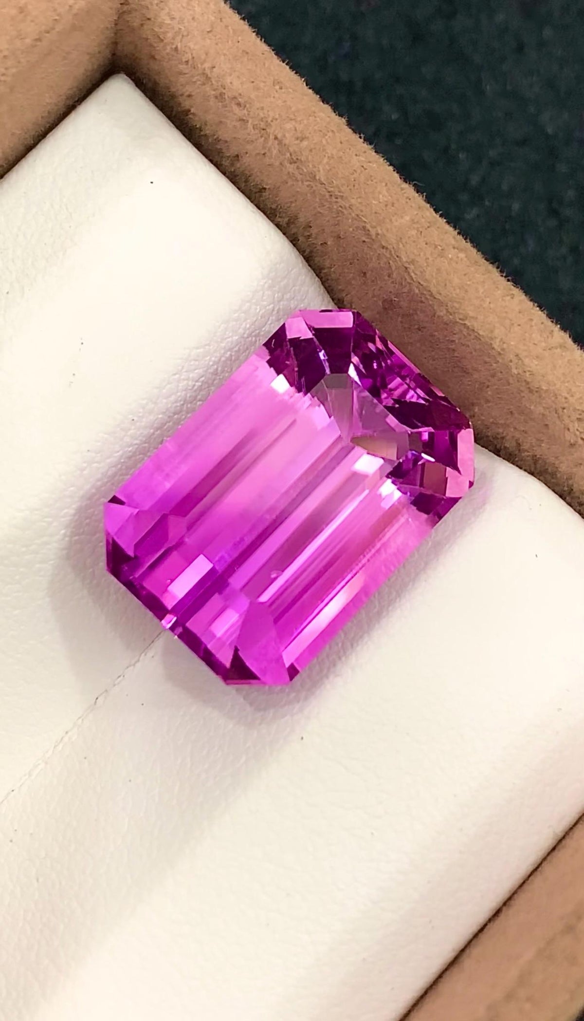 Pink Kunzite 33.95 Carat Emerald Cut Loose Gemstone from Afghanistan
