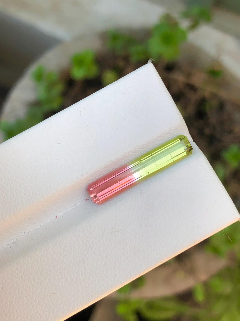 Watermelon Tourmaline Gemstone: Emerald Cut Bi-Color Jewelry Stone, 4.30 CT