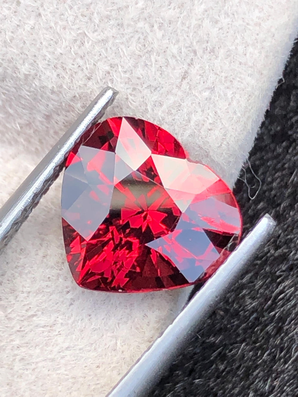 Rhodolite Garnet 3.18ct Heart Cut Vibrant Reddish Gemstone from Tanzania