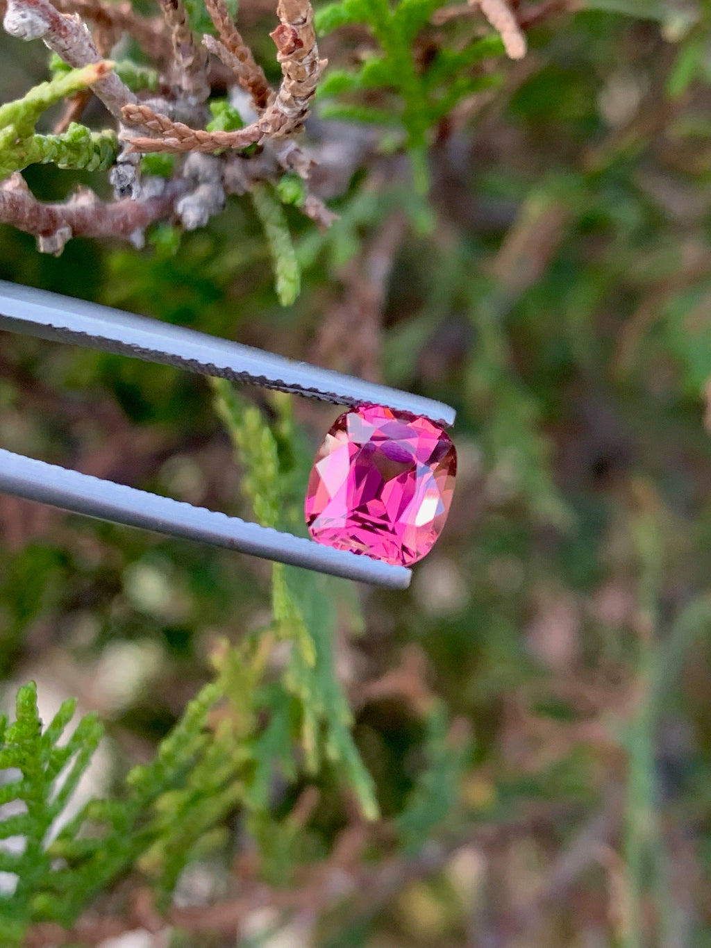 Pink Tourmaline Gemstone: 1.90 CT Cushion Cut, October Birthstone