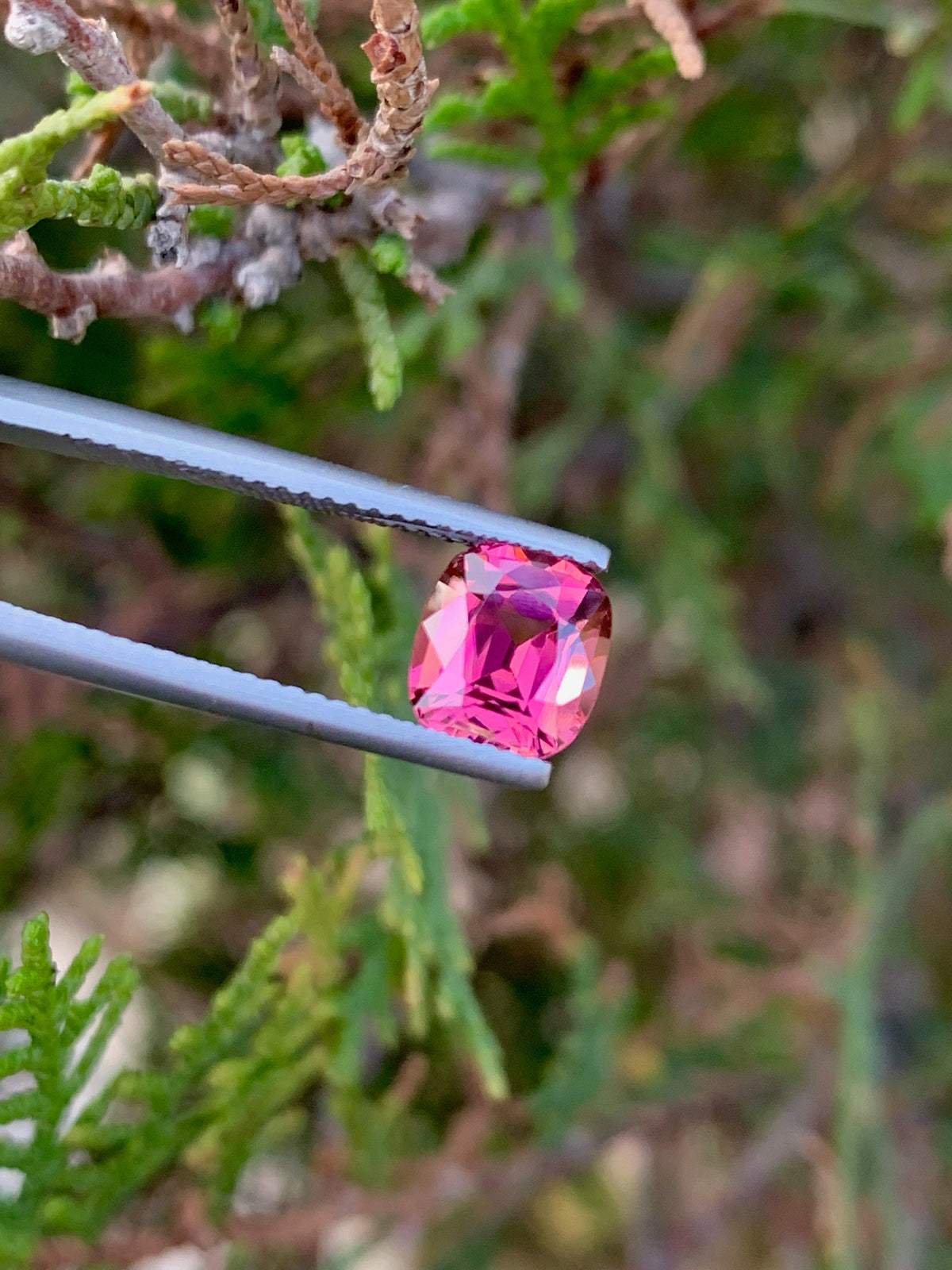 Pink Tourmaline Gemstone: 1.90 CT Cushion Cut, October Birthstone