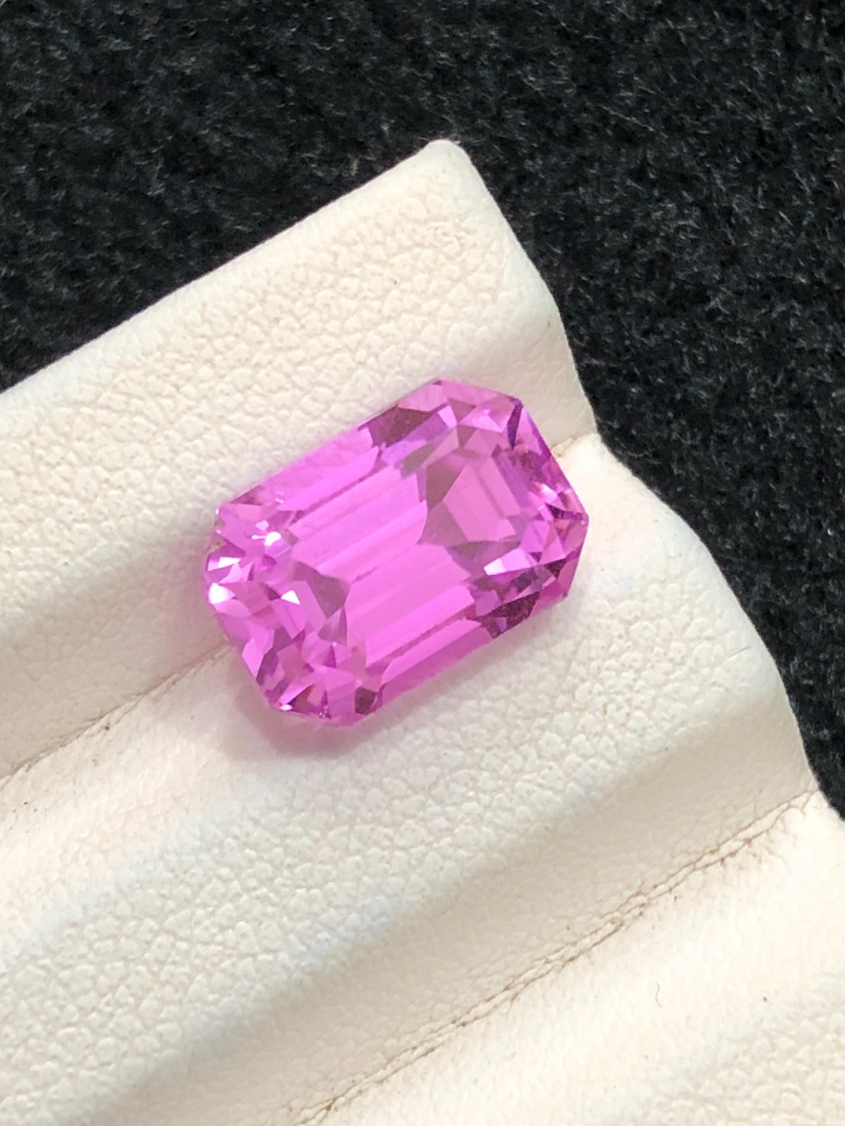 Pink Kunzite 5.90ct Emerald Cut Gemstone from Afghanistan – Sparkling Pastel Pink Collector’s Gem