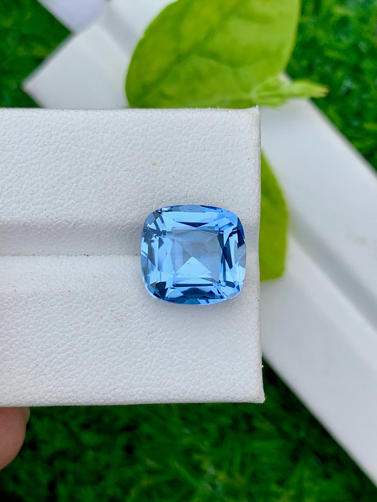 Santa Maria Aquamarine Gemstone: 5.60 CT Cushion Cut Stone From Brazil
