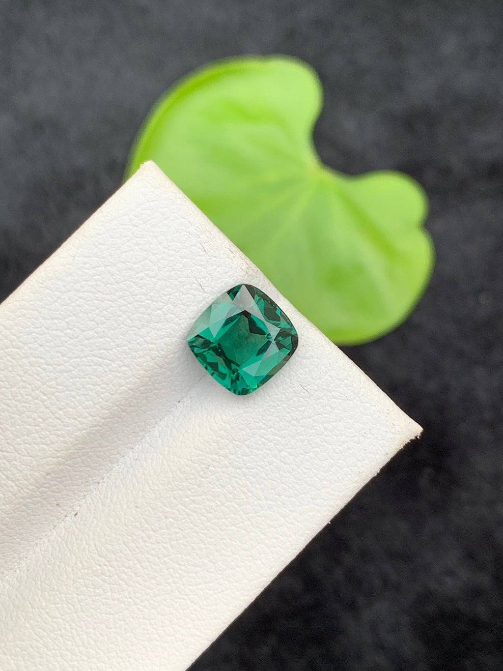Bluish Green Tourmaline Loose Gemstone: Cushion Cut, 2.45 CT