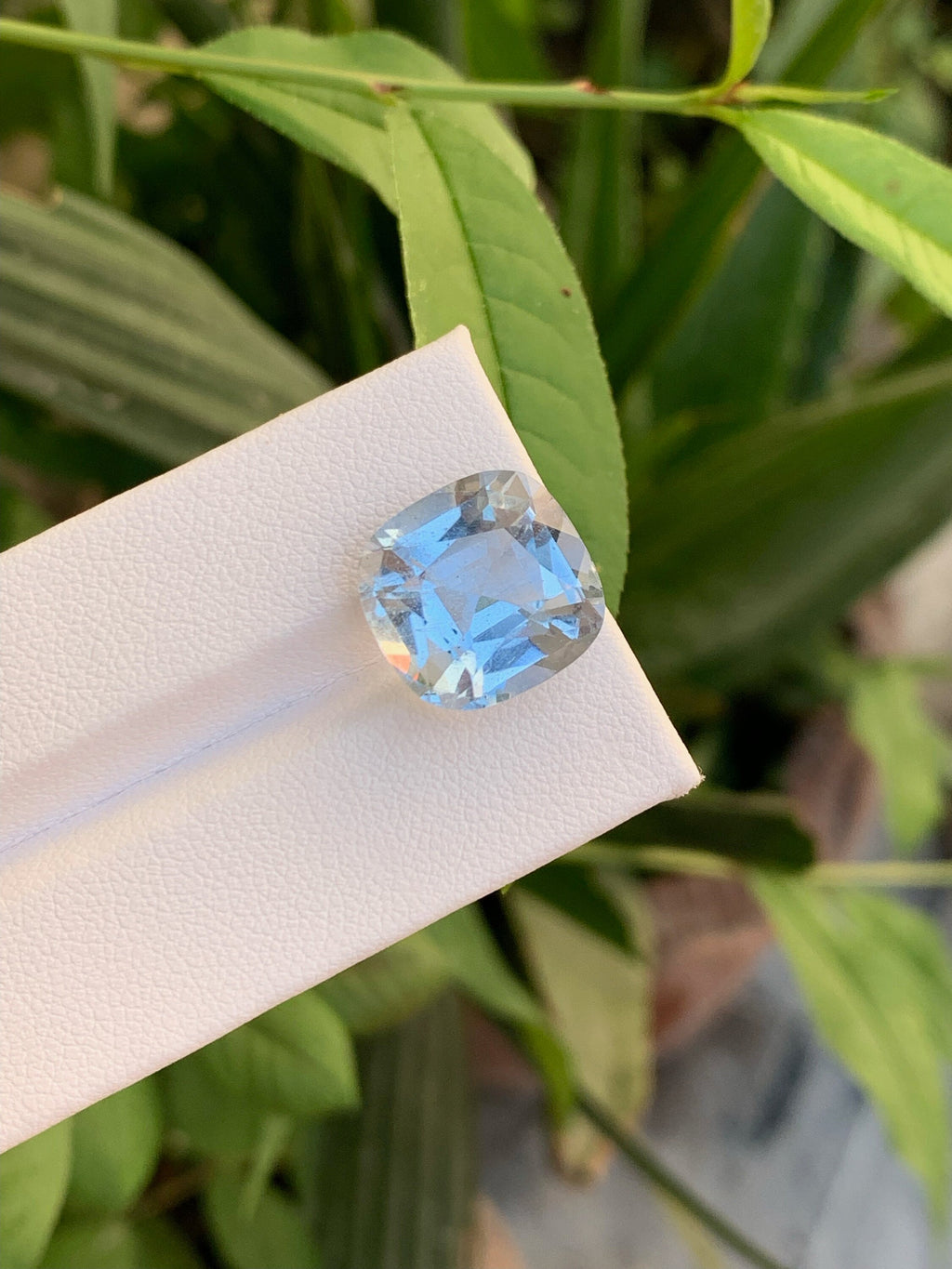 Santa Maria Aquamarine Gemstone: 10.45 CT Cushion Cut, Brazil