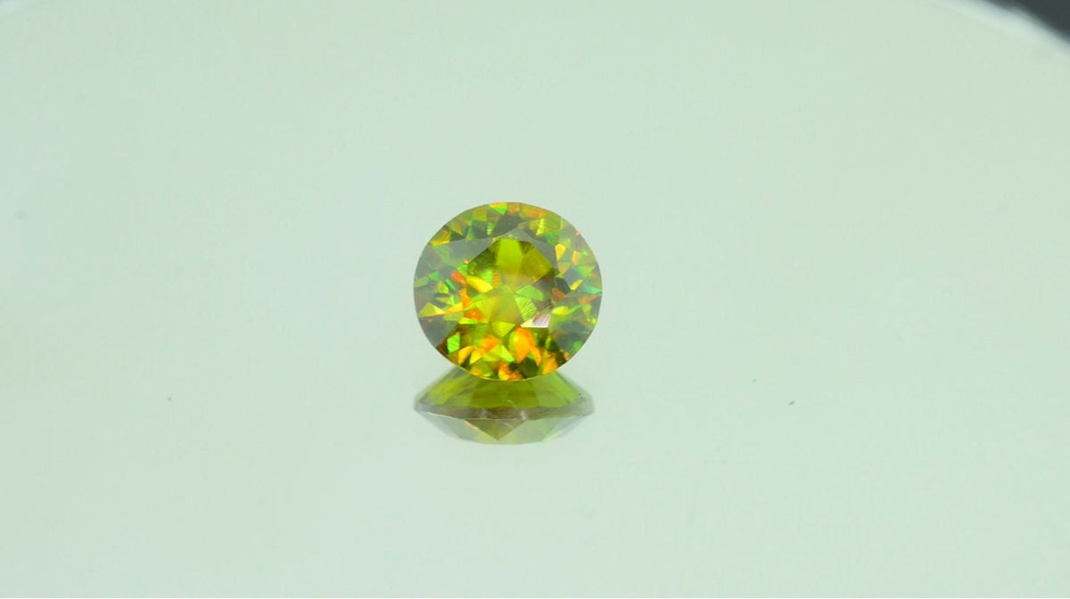 1.85 Carat Natural Chrome Sphene Gemstone: Nugget Green Sparkle
