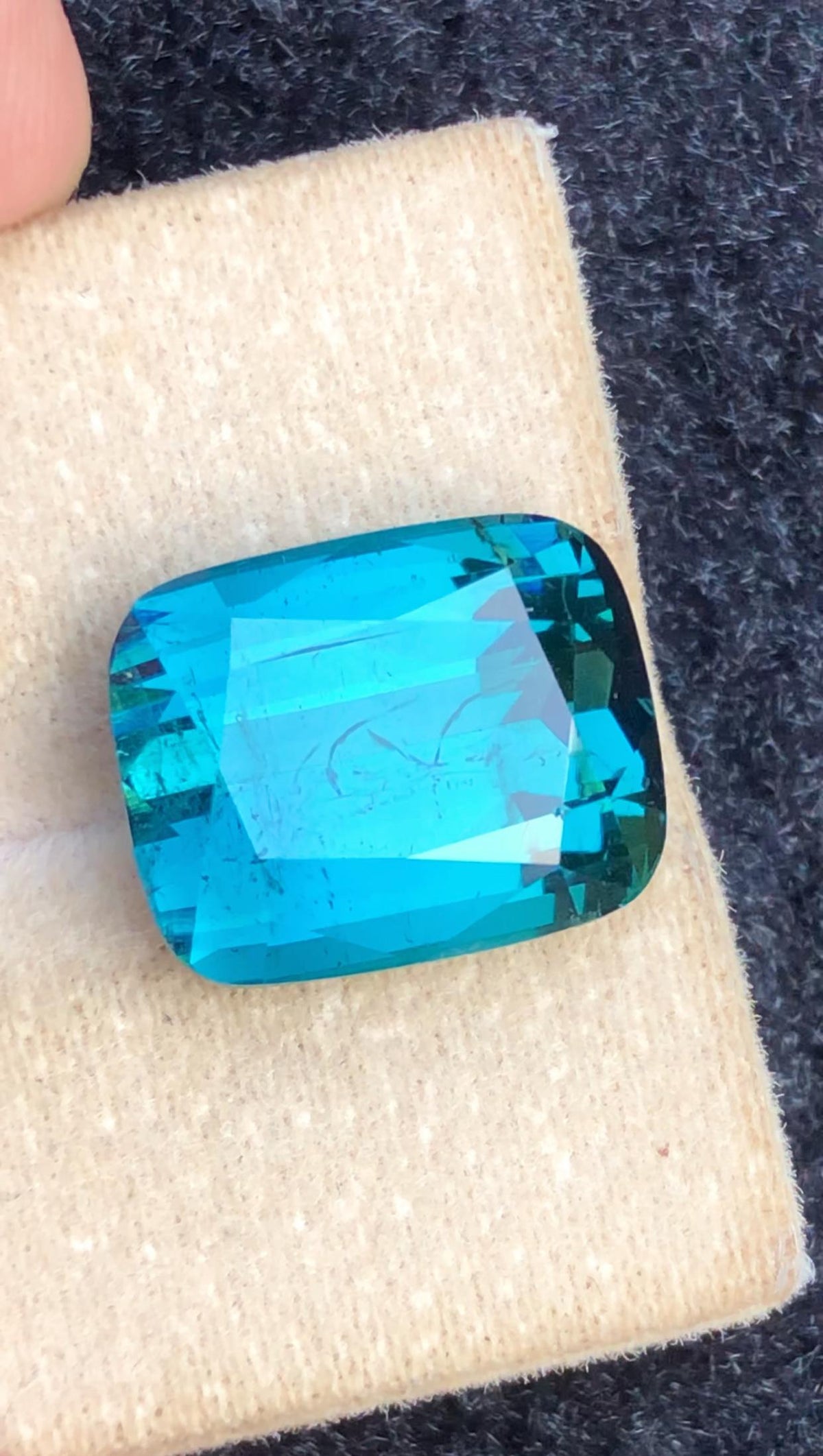 Blue Tourmaline 9.85 Carat Cushion Cut – Afghanistan Gemstone