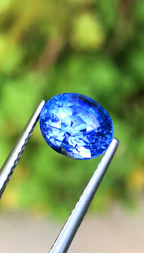 2.63 Carat Blue Sapphire – Fancy Cut Loose Gemstone from Sri Lanka