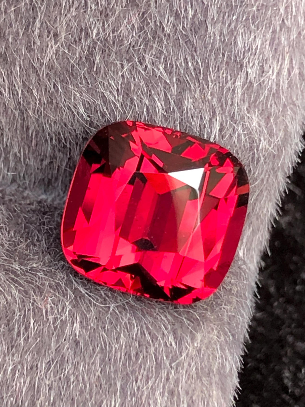 Rhodolite Garnet 3.80ct Cushion Cut - Reddish Gem from Tanzania
