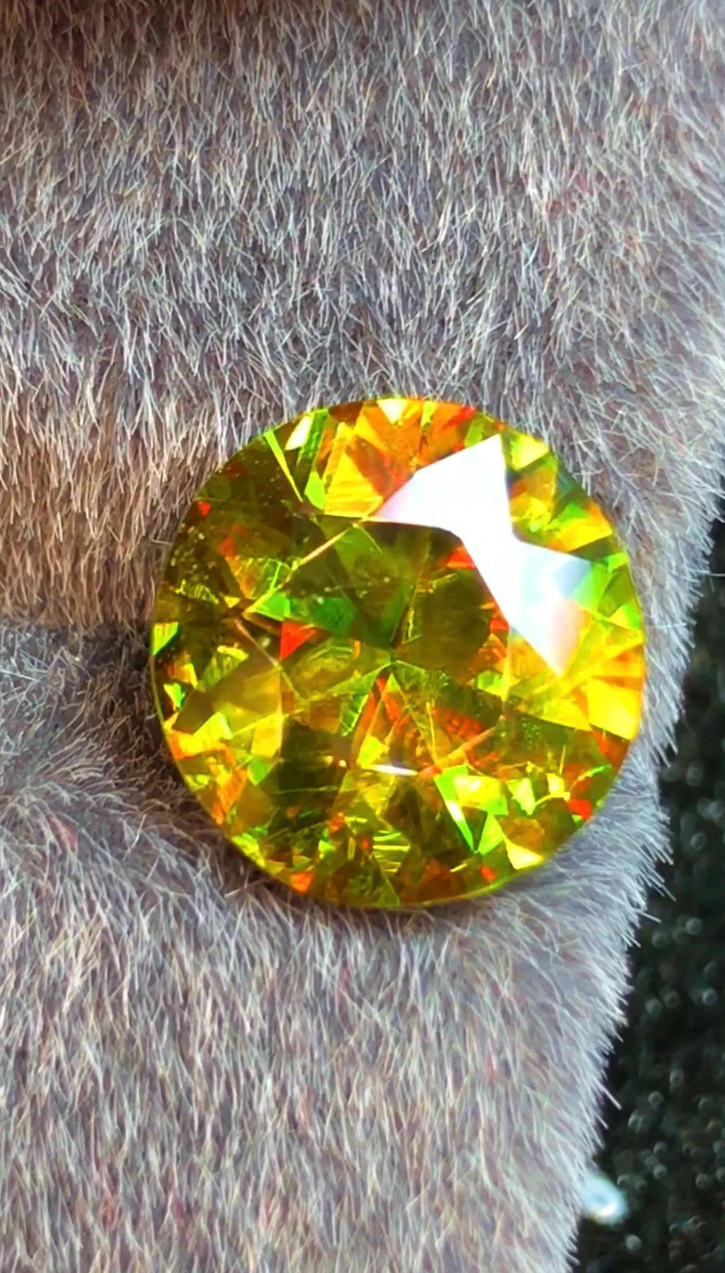 Green Sphene 3.50 ct Round Cut Green Gemstone from Skardu Pakistan