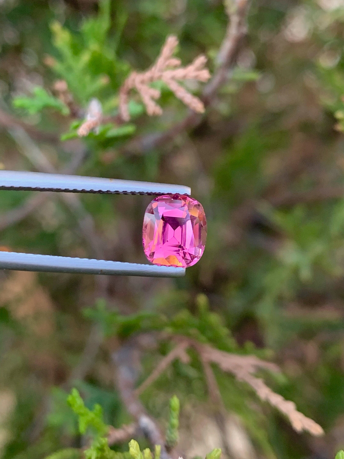Pink Tourmaline Gemstone: 1.90 CT Cushion Cut, October Birthstone