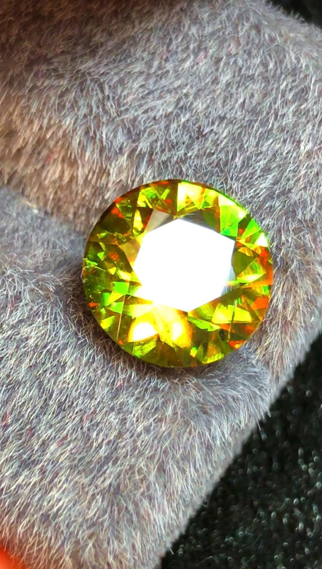 Green Sphene 4.20 ct Round Cut Green Gemstone from Skardu Pakistan