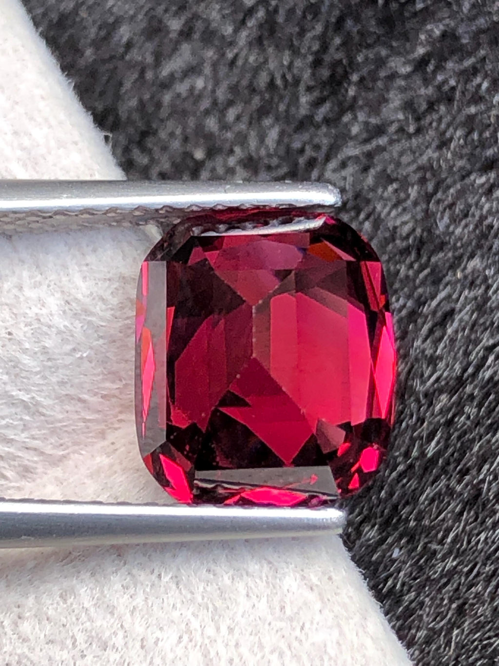 Rhodolite Garnet 4.44ct Cushion Cut Vibrant Reddish Gemstone from Tanzania