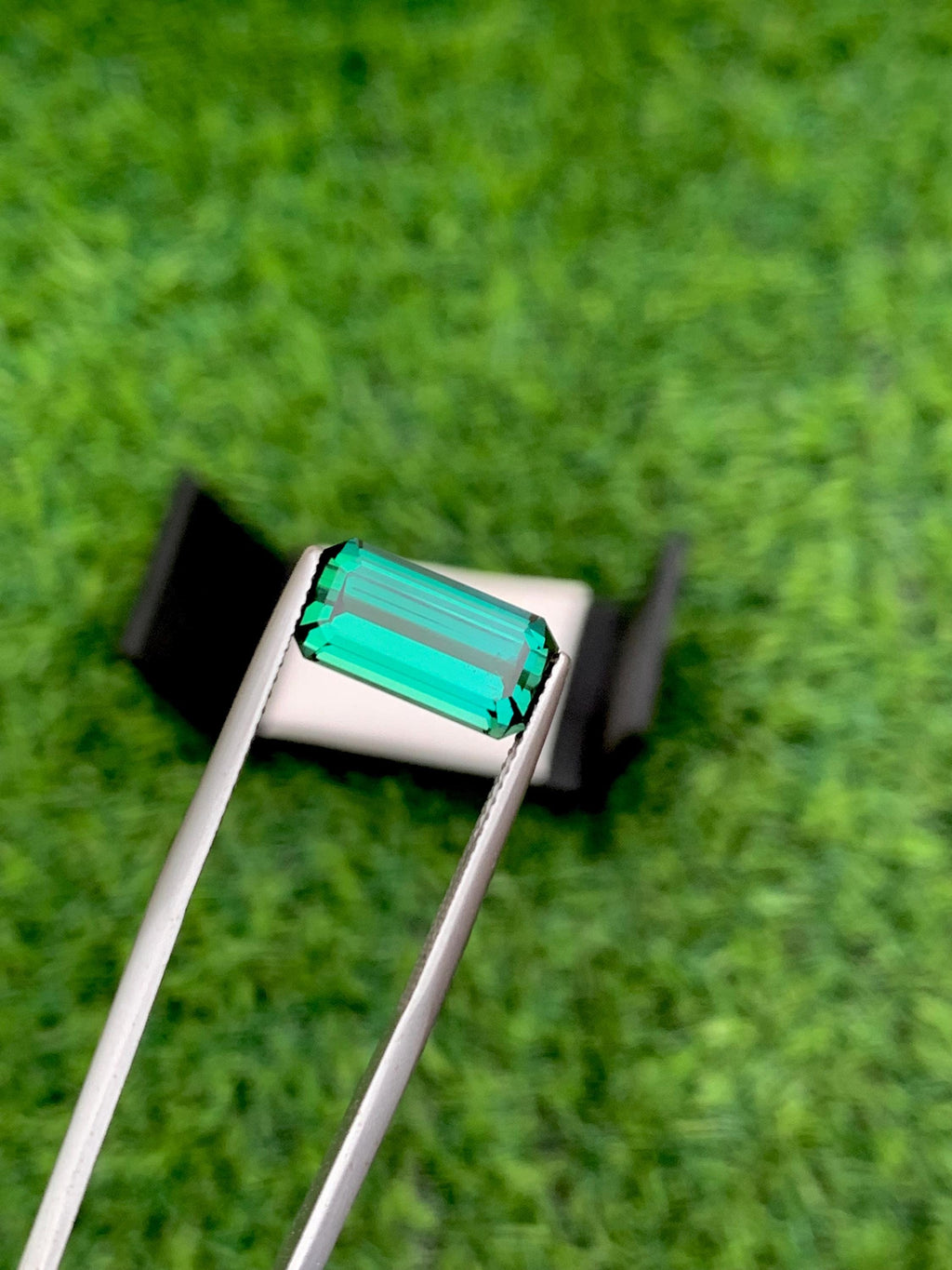 Bluish Green Tourmaline Gemstone: Emerald Cut, 5.60 CT, Afghanistan Origin