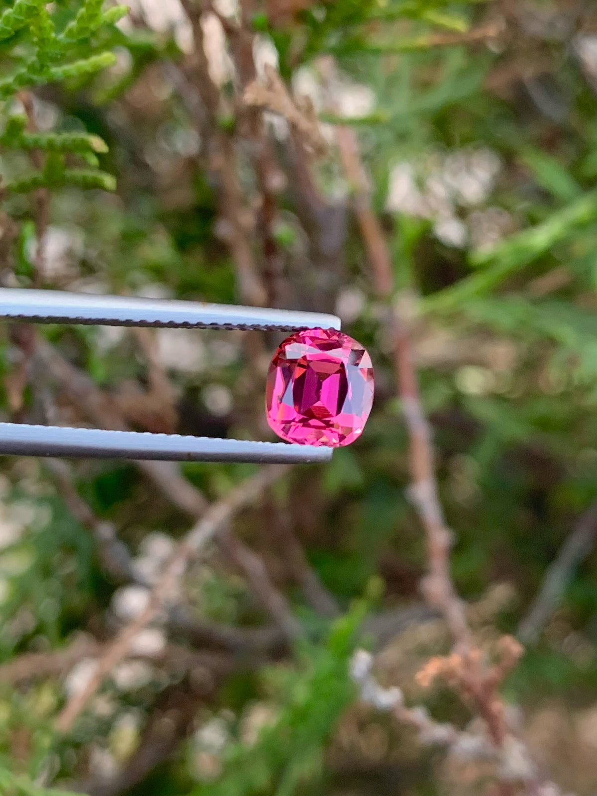 Pink Tourmaline Gemstone: 1.45 CT Cushion Cut, October Birthstone