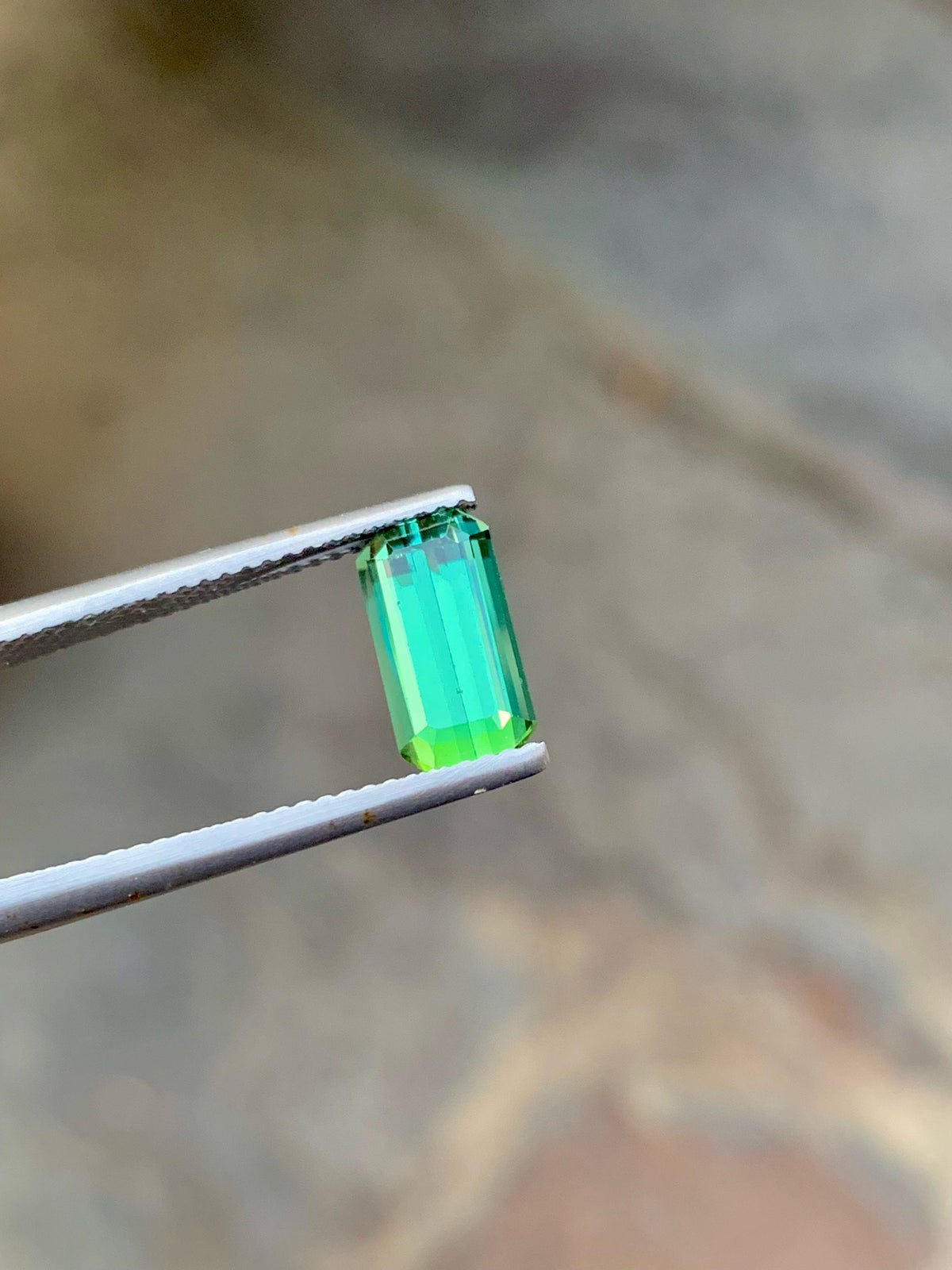 Mint Green Tourmaline Gemstone: Emerald Cut, Flawless, 2.40 CT
