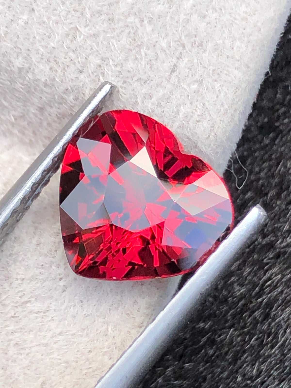 Rhodolite Garnet 3.18ct Heart Cut Vibrant Reddish Gemstone from Tanzania