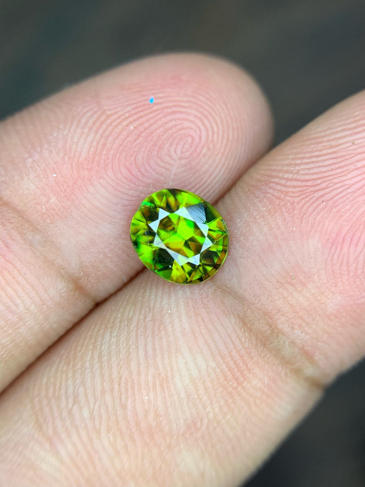1.15 CT Natural Sphene Gemstone: Oval Cut, Himalayan Origin
