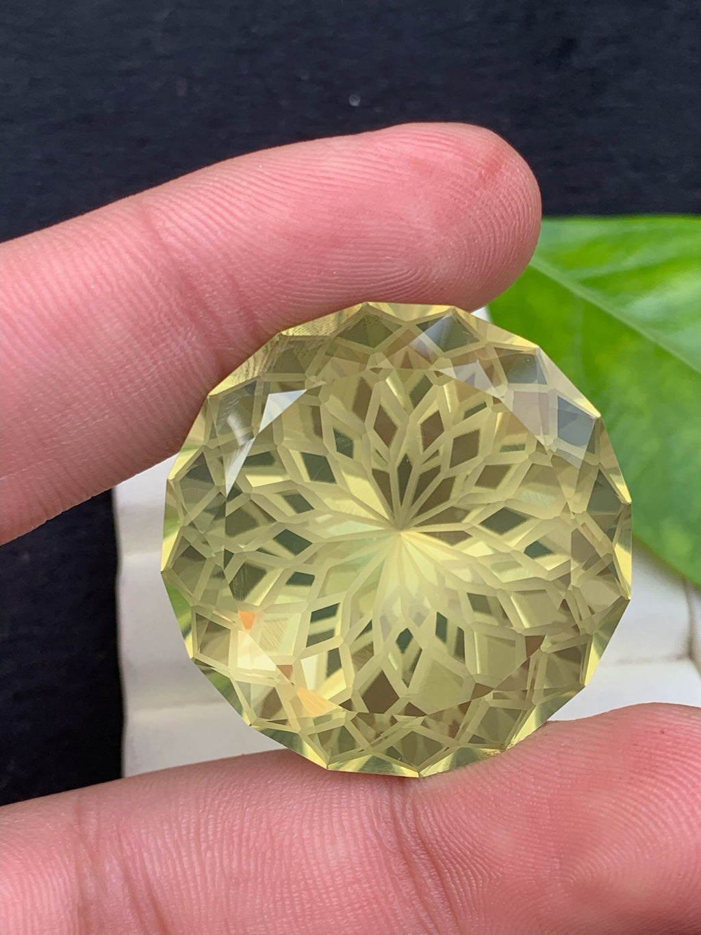 Flower Cut Yellow Citrine Gemstone: Natural Loose Stone, 131.75 CT
