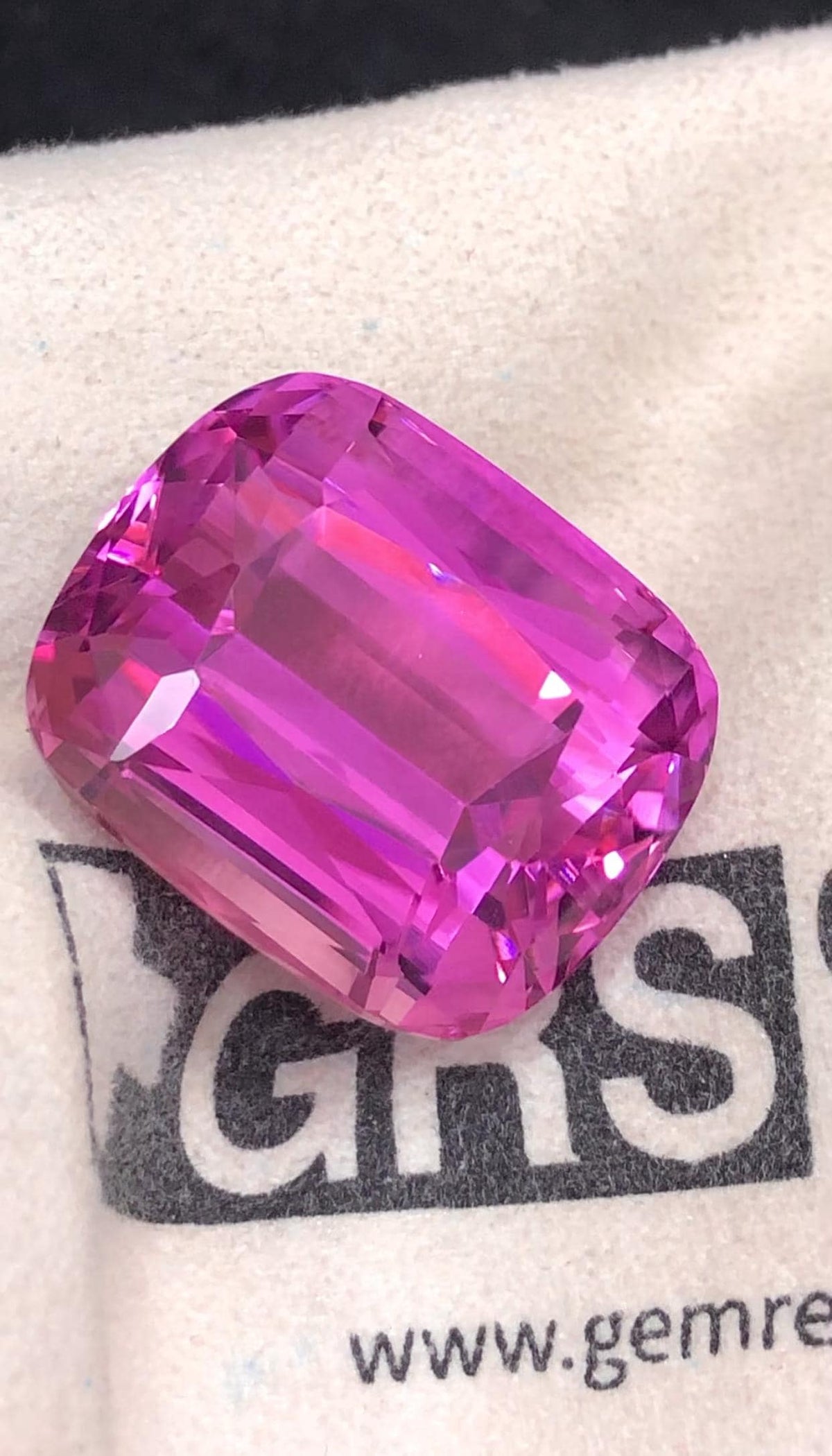 Natural Pink Kunzite Cushion Cut Gemstone – 91 Carats from Afghanistan