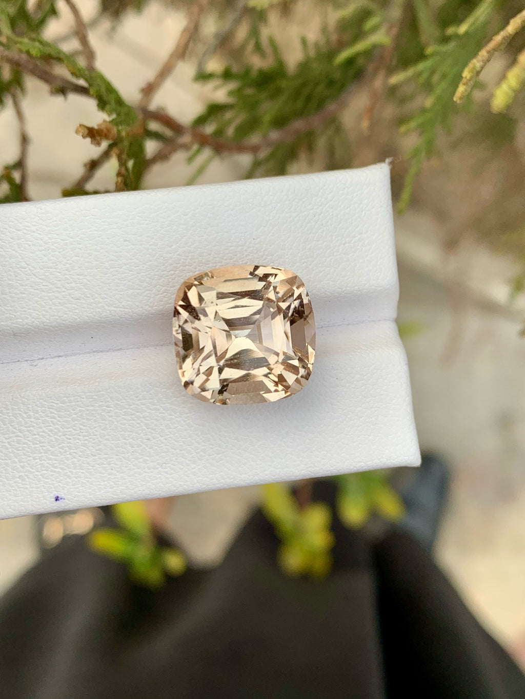 Natural Imperial Topaz Gemstone: 18.20 CT Faceted Cushion Cut