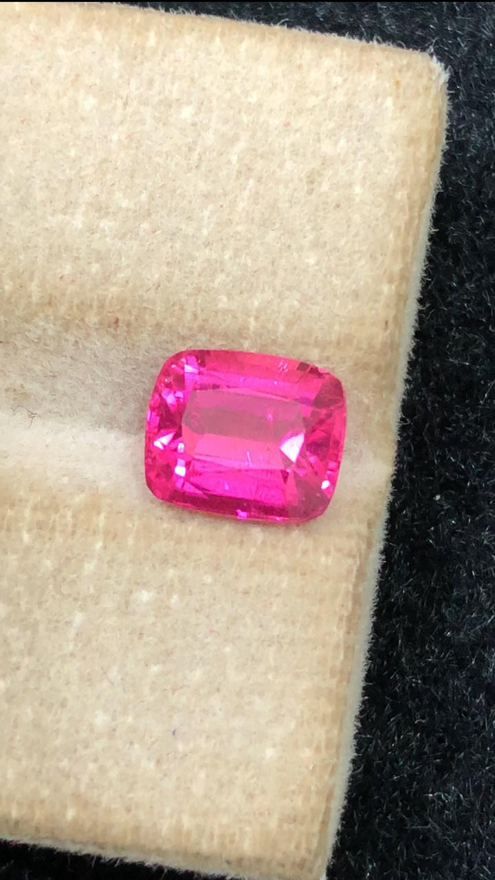 Neon Pink Rubellite 1.80 ct Cushion Cut from Afghanistan