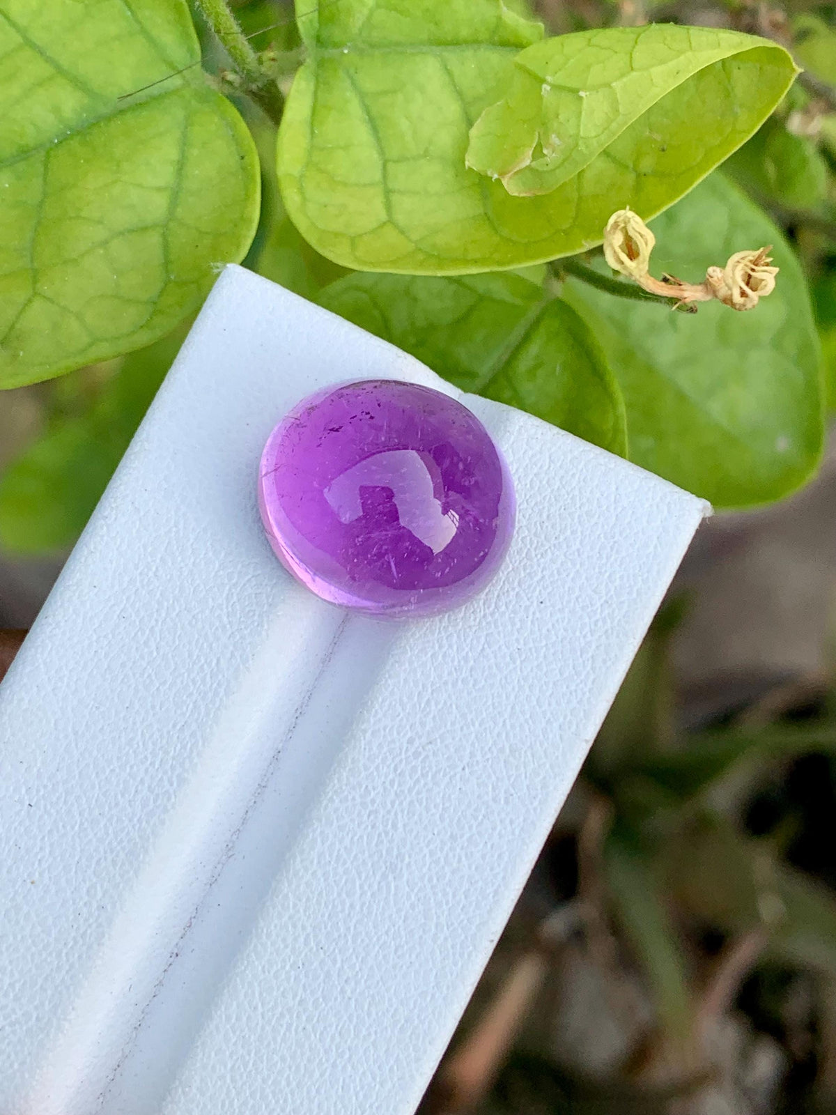 Magenta Pink Kunzite Cabochon: 25.95 CT Oval Gemstone