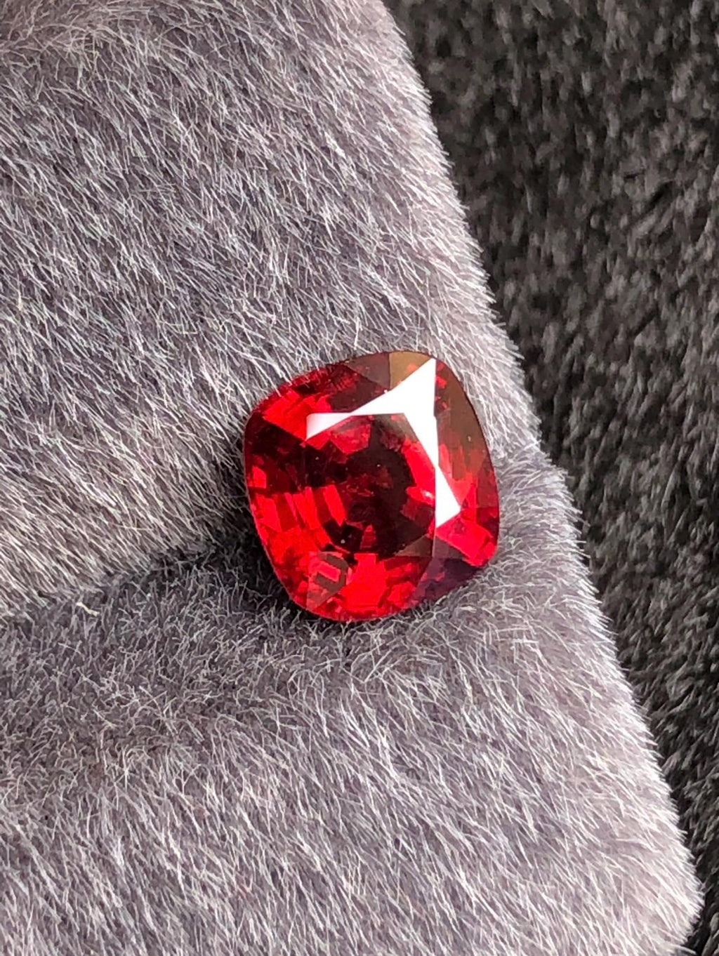 Vivid Red Spinel 1.81 carat Cushion Cut – Burma Gemstone