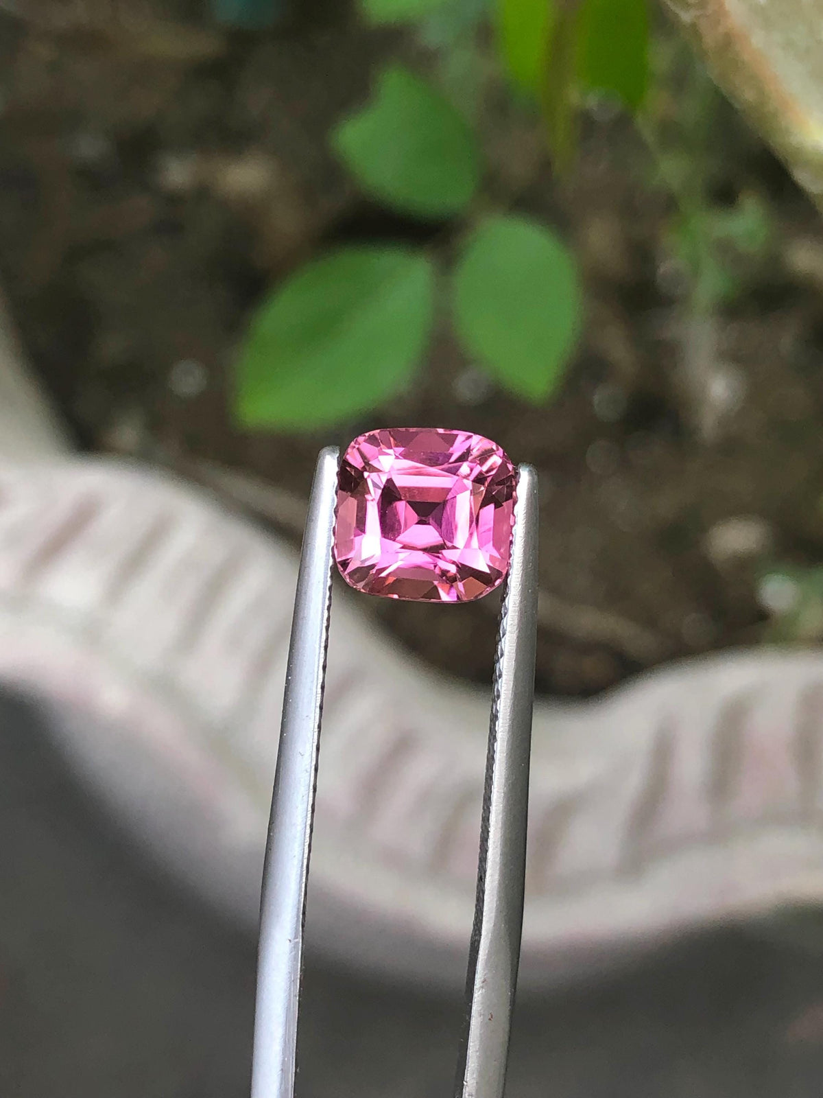 Natural Pink Tourmaline Gemstone: 2.45 CT Cushion Cut Ring Stone