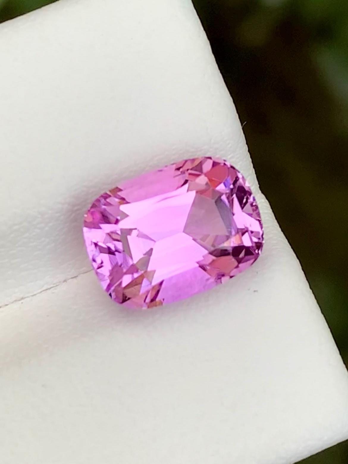 Pretty Pink Kunzite Gemstone: 5.05 CT Faceted Cushion Cut From Nuristan Afghanistan