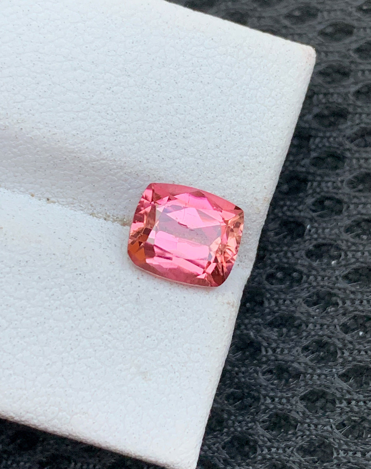 Natural Pink Tourmaline Gemstone: Cushion Cut, 2.20 Carat