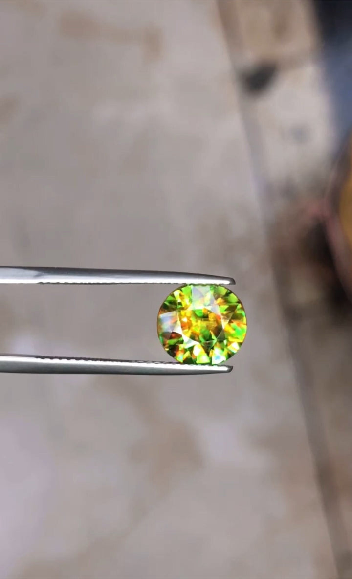 1.80 Carat Nugget Green Chrome Sphene Gemstone: Natural Loose Stone