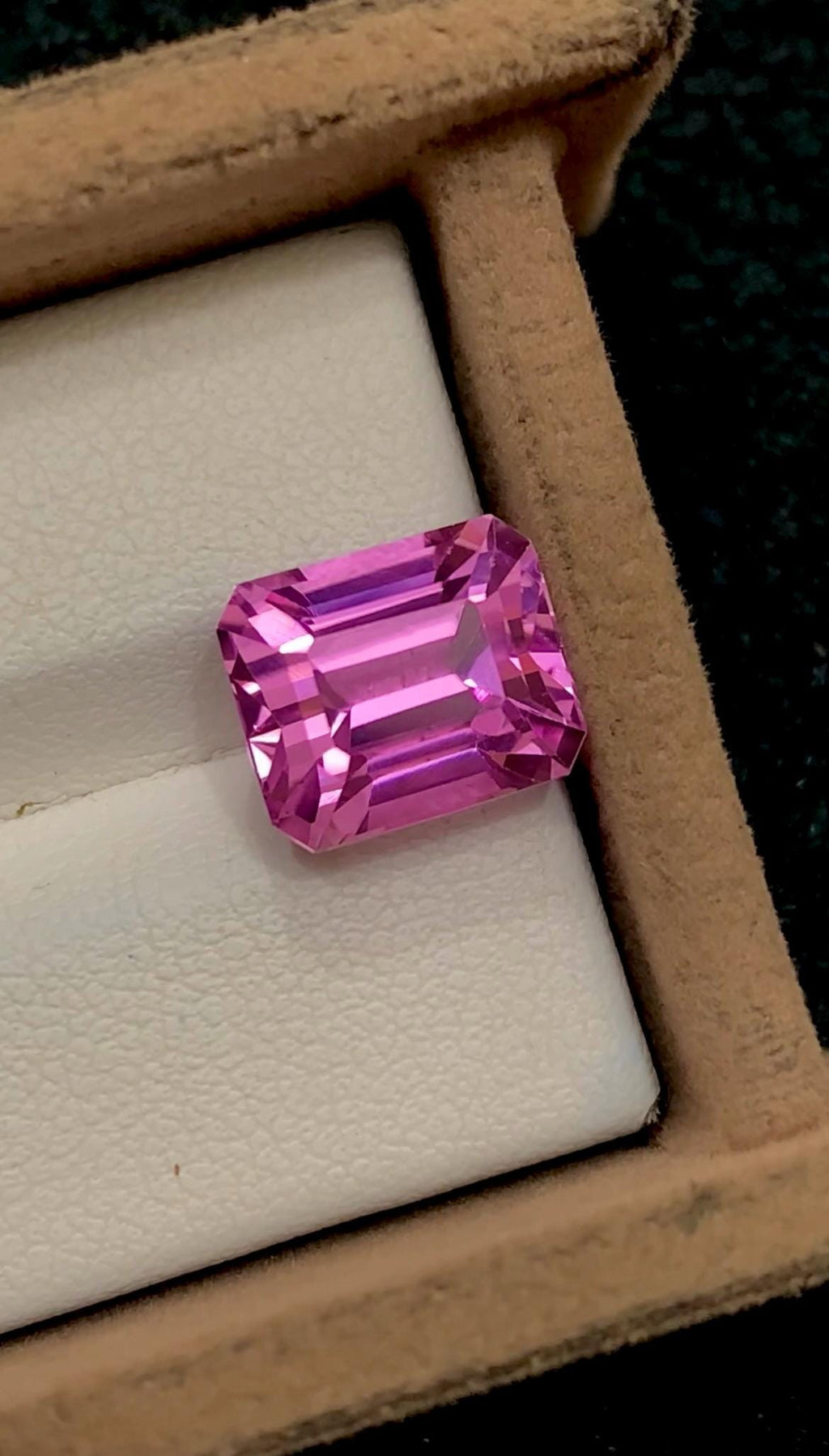 Pink Kunzite 7.80 Carat Emerald Cut Loose Gemstone from Afghanistan