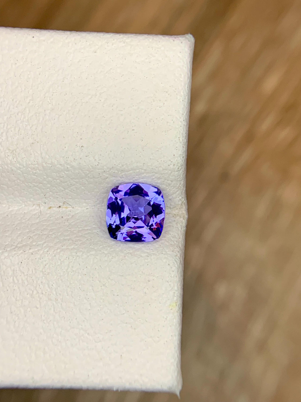 Certified 0.83 Carat Cushion Cut Tanzanite: Violet-Blue Loose Gemstone
