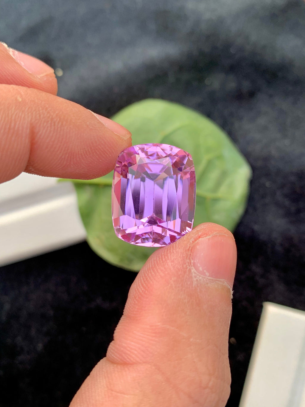 Natural Pink Kunzite Gemstone: 31.05 CT Faceted Cushion Cut
