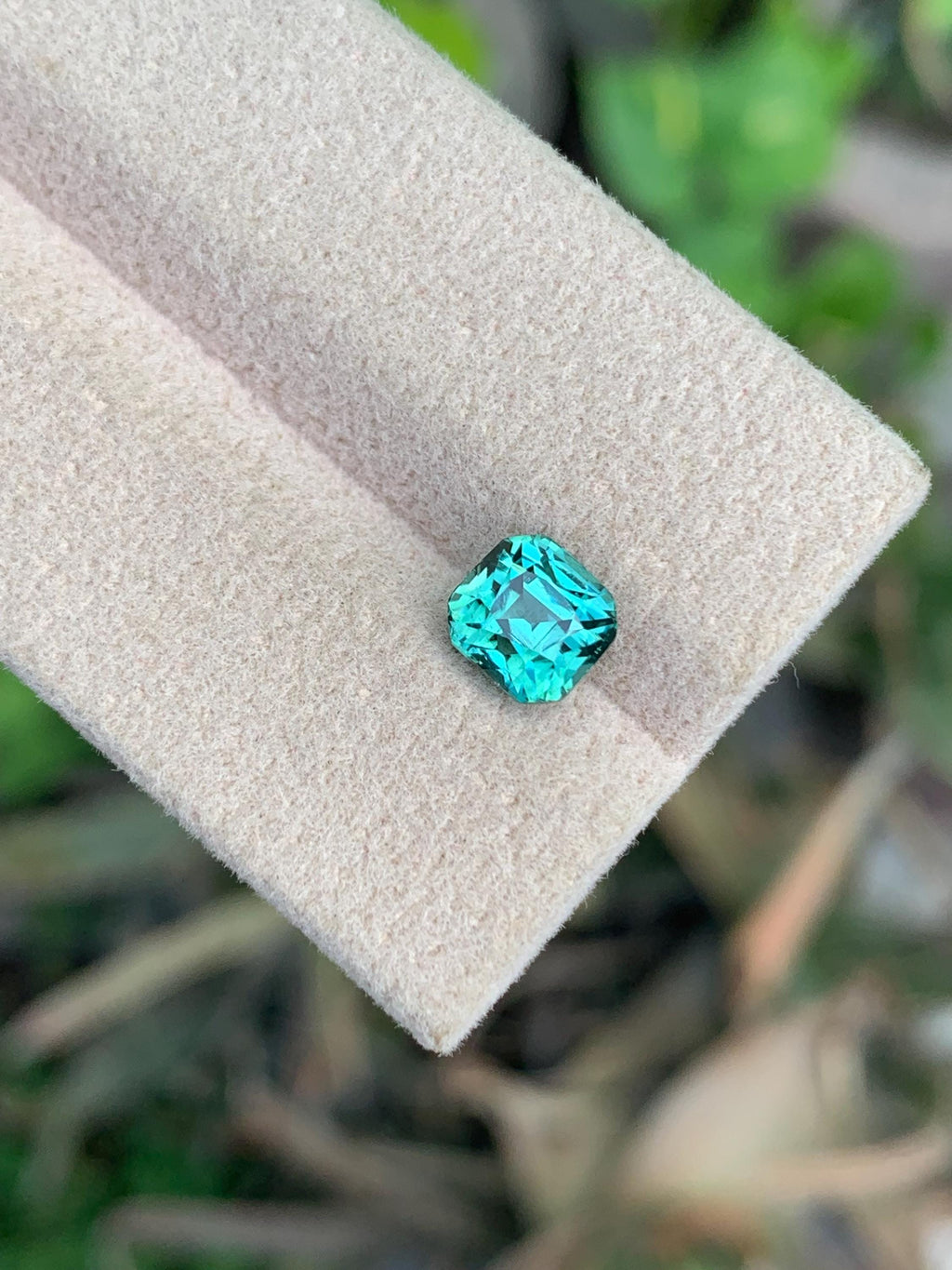 1.70 CT Cushion Cut Lagoon Tourmaline Gemstone: Afghanistan Origin