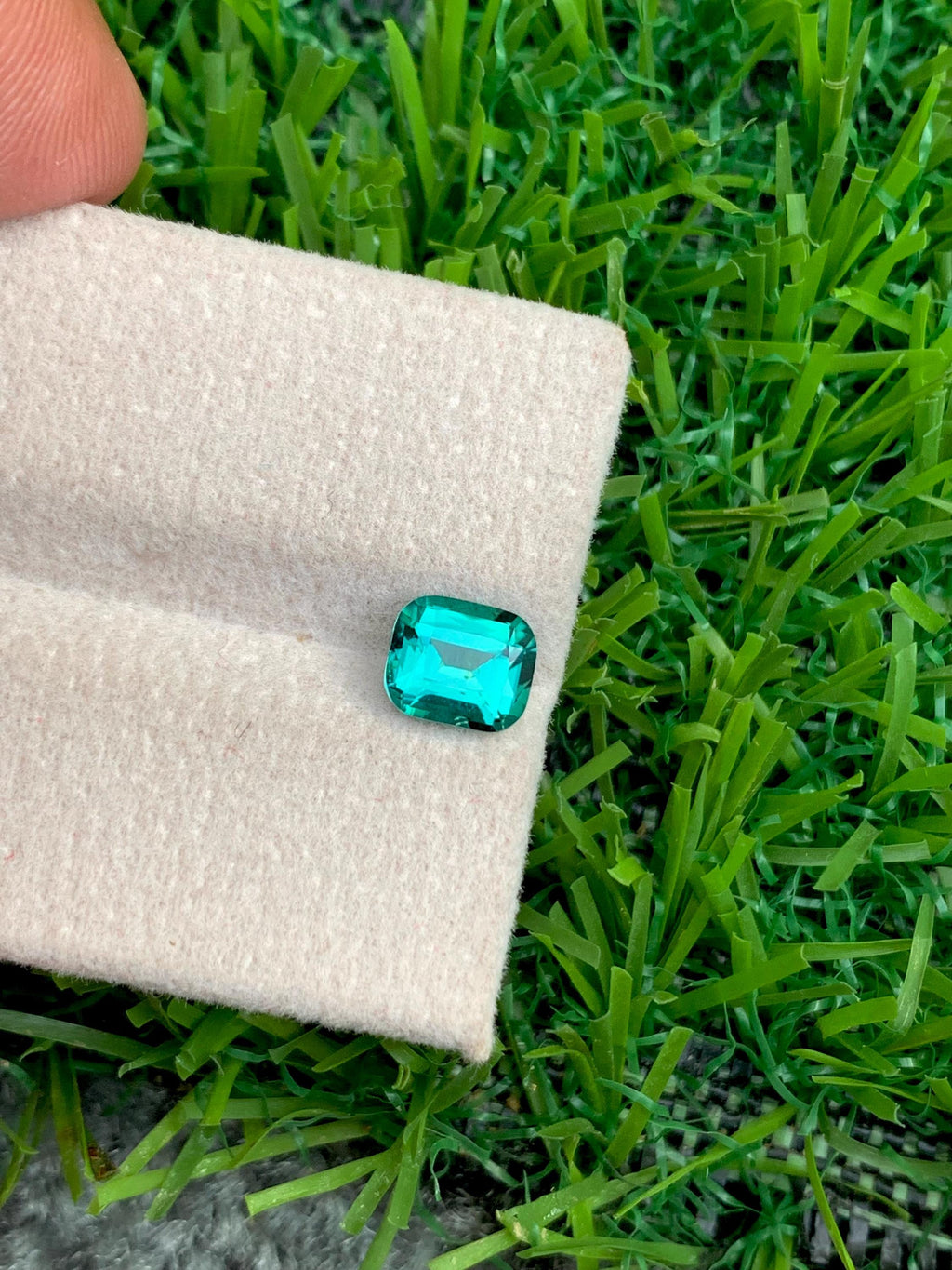 Blue Lagoon Tourmaline Gemstone: 1.25 CT Cushion Cut, Afghanistan Origin