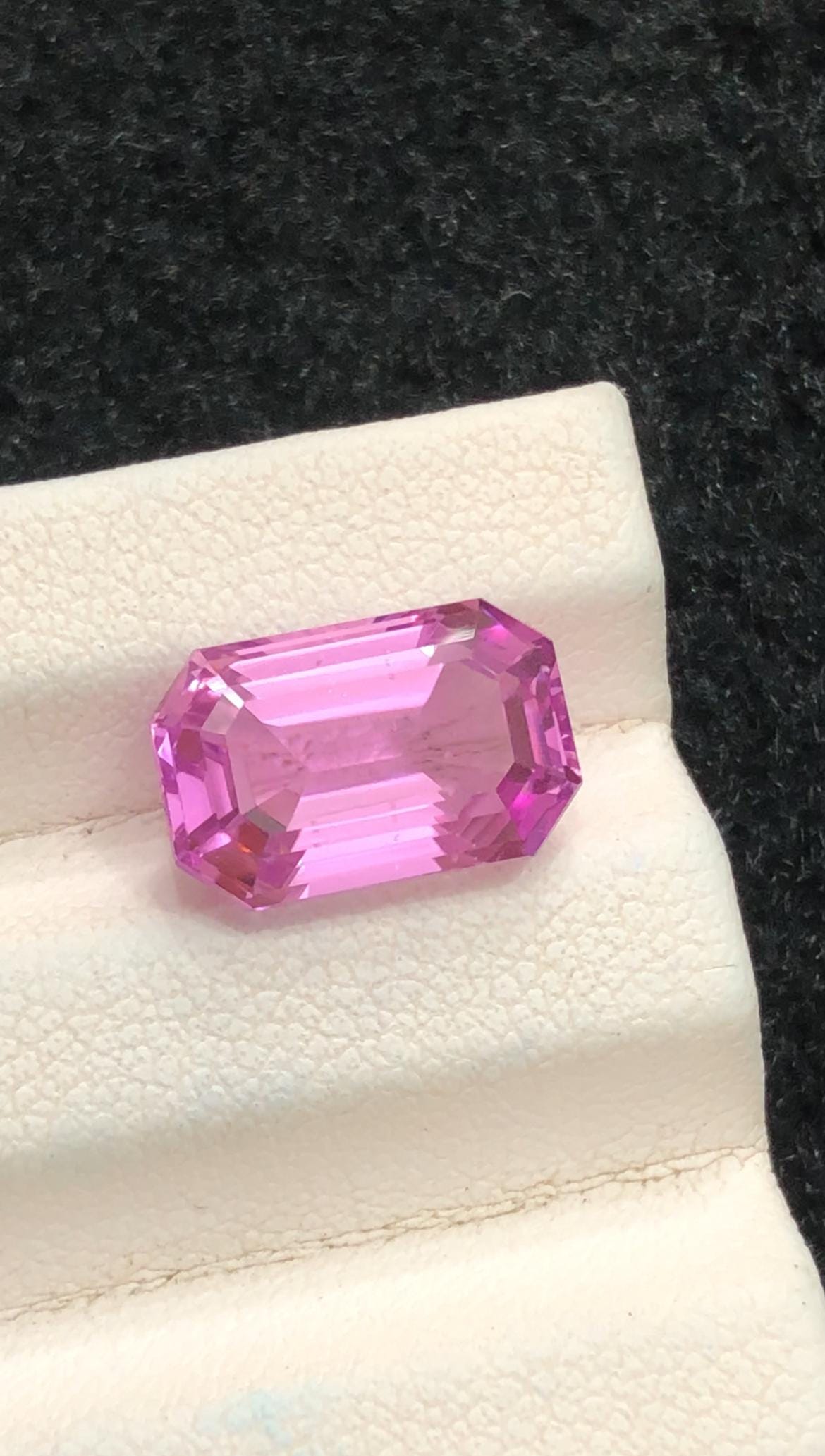 Emerald Cut Pink Kunzite Gemstone – 5.80ct Afghan Collector's Gem