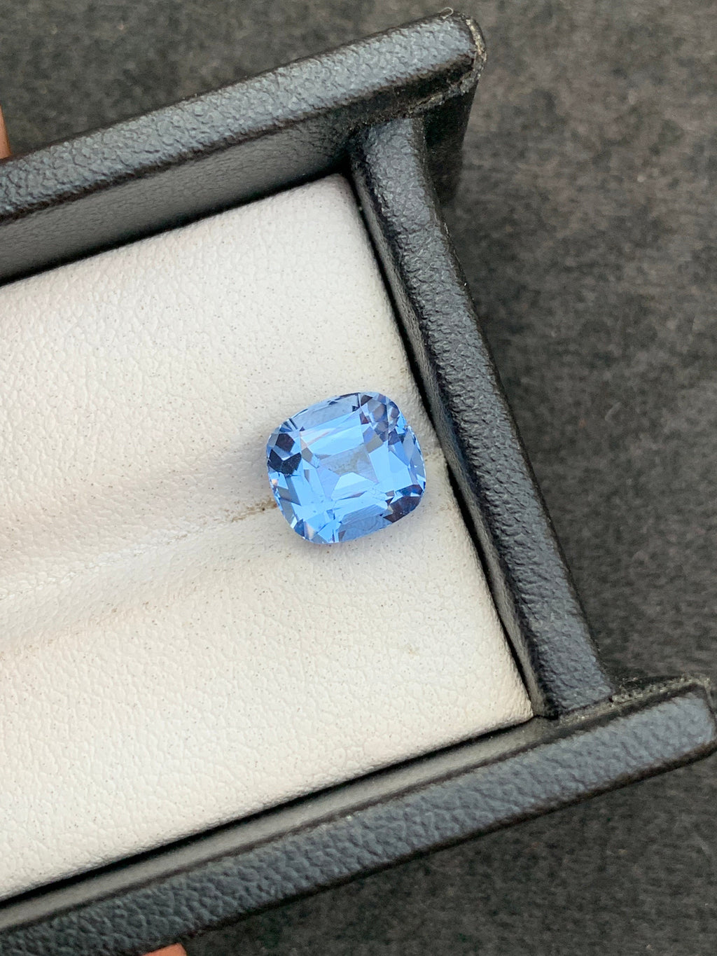 Santa Maria Blue Aquamarine Gemstone: Cushion Cut, March Birthstone (2.70 Carats)