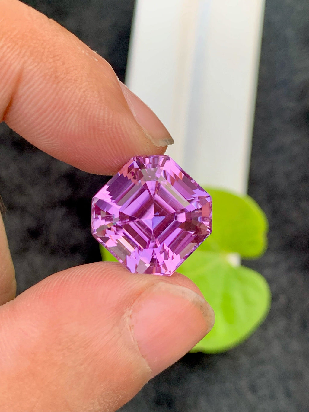 Deep Pink Kunzite Gemstone: 16.70 CT Flawless Ascher Cut