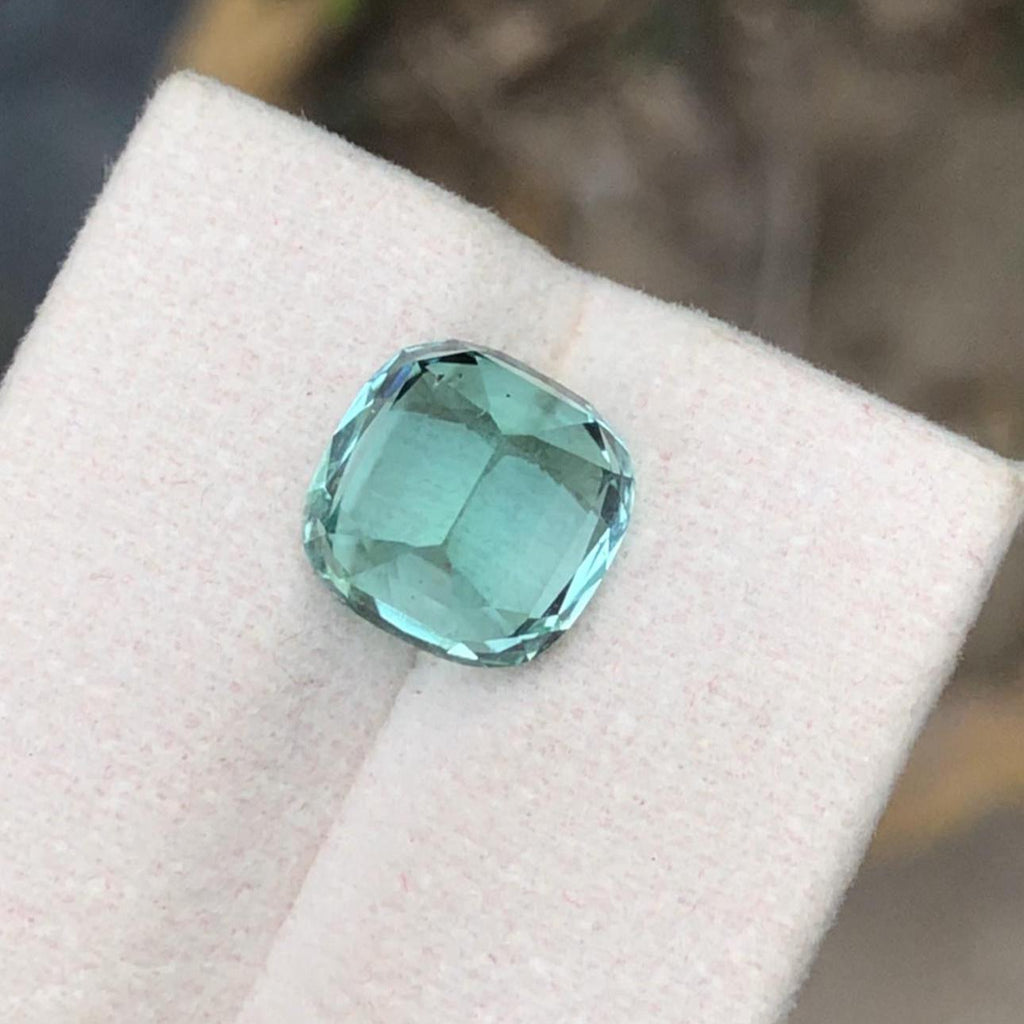 Lagoon Tourmaline 5.50ct Cushion Cut Loose Gemstone from Nuristan Afghanistan