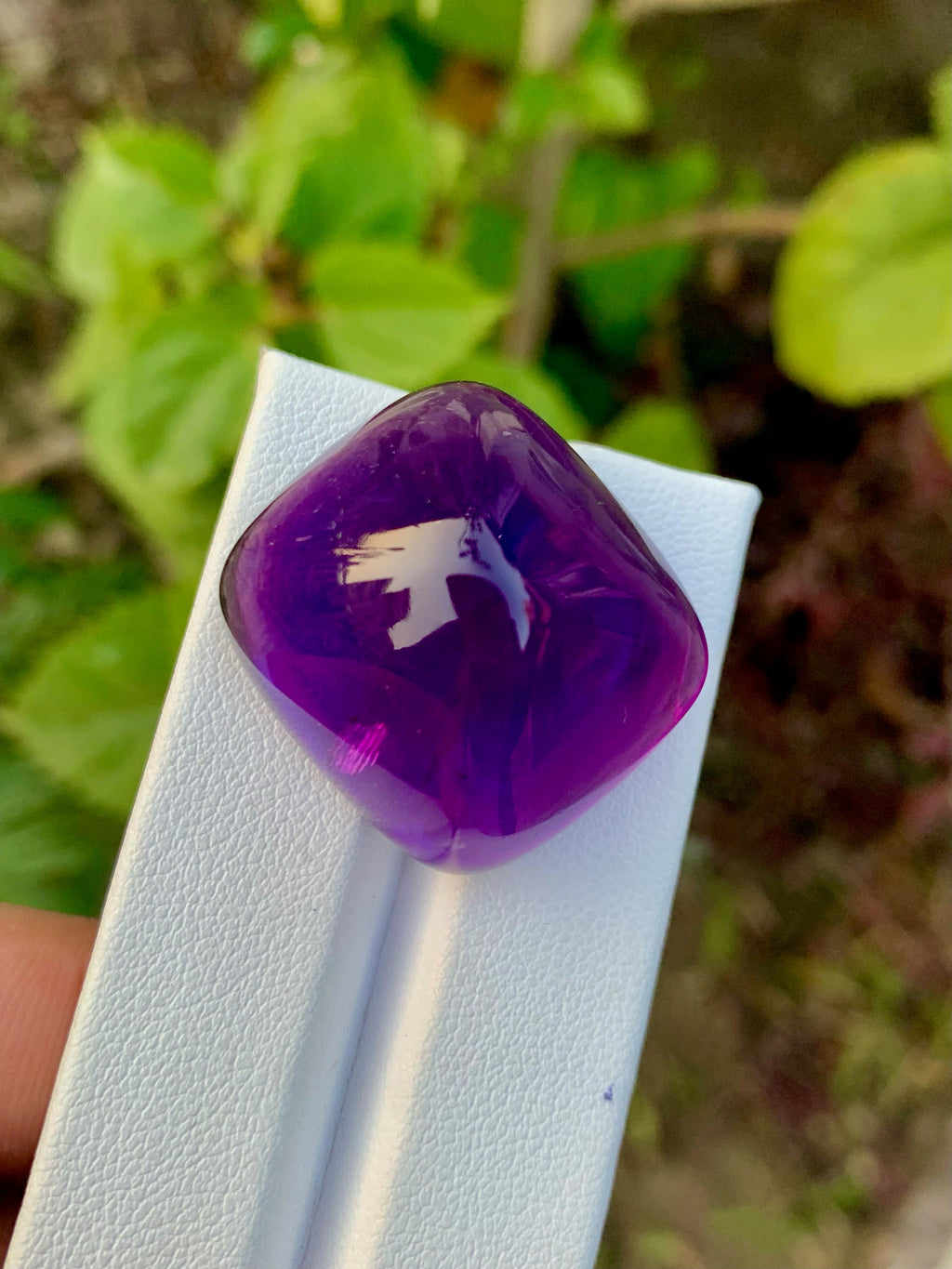 Deep Purple Amethyst Sugarloaf Cabochon: 83.90 Carat Gemstone