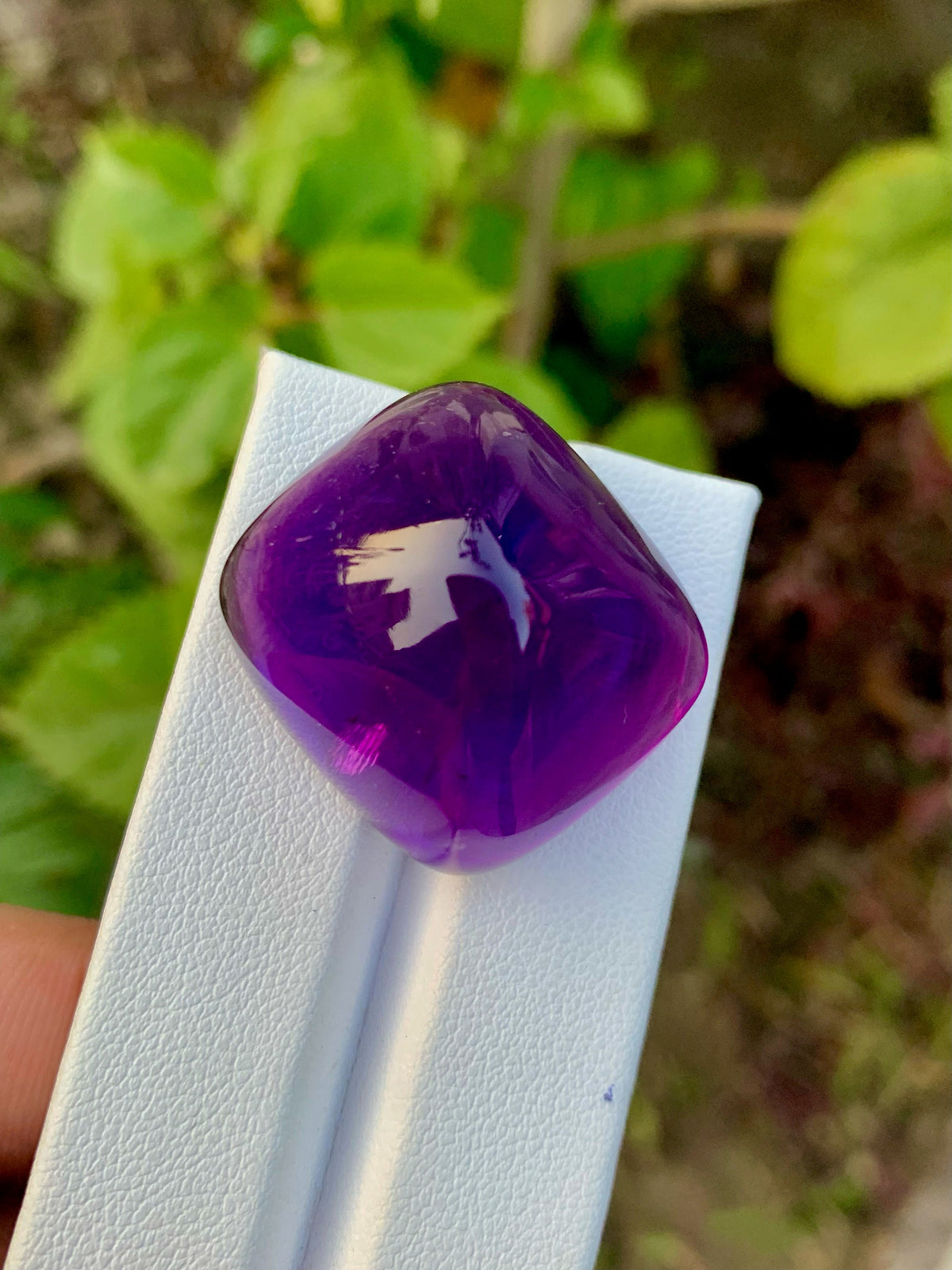 Deep Purple Amethyst Sugarloaf Cabochon: 83.90 Carat Gemstone