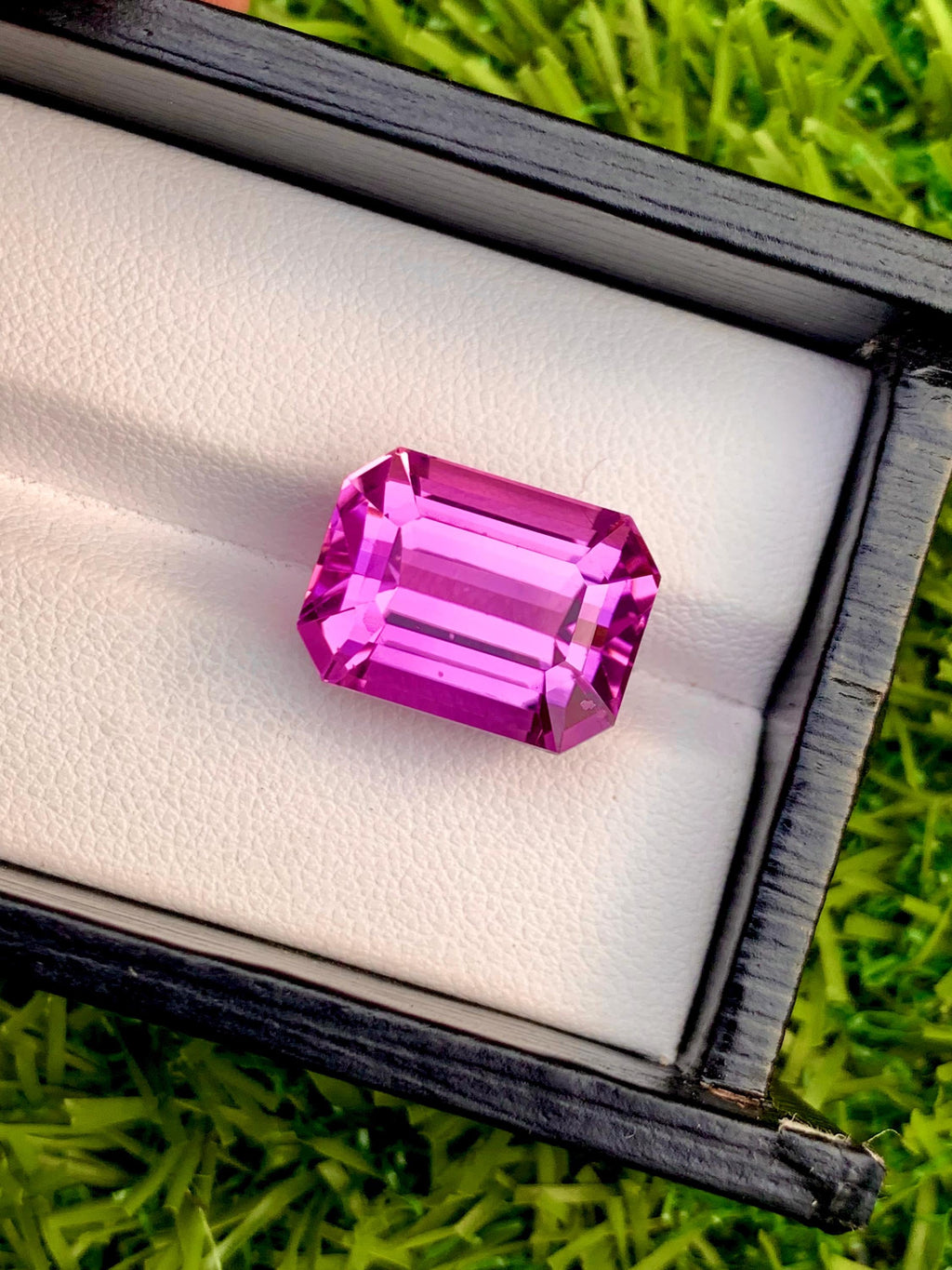 Deep Pink Kunzite Gemstone: Emerald Cut, 18.30 Carat, Afghanistan