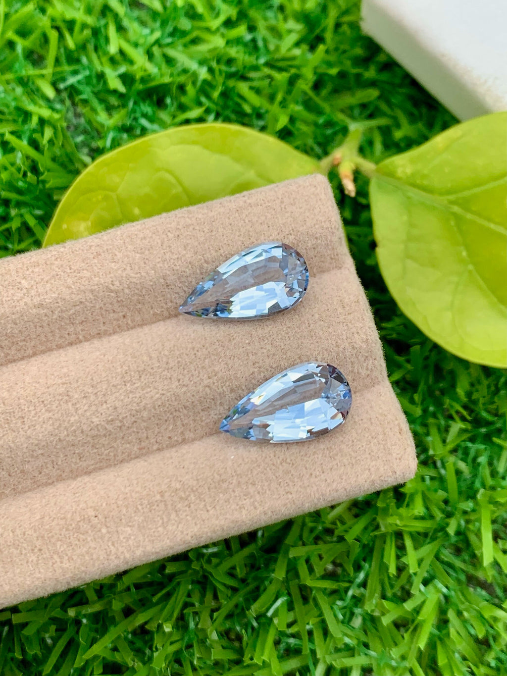Santa Maria Blue Aquamarine Gemstone Pair: Pear Cut, March Birthstone, 6.30 CT