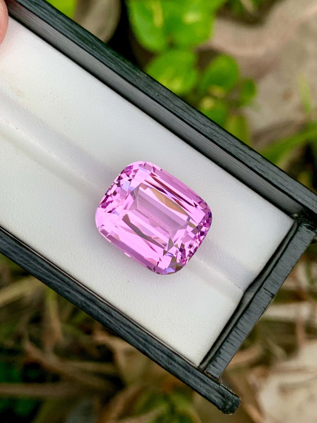Deep Pink Kunzite Gemstone: 42.55 CT Cushion Cut, Afghanistan Origin