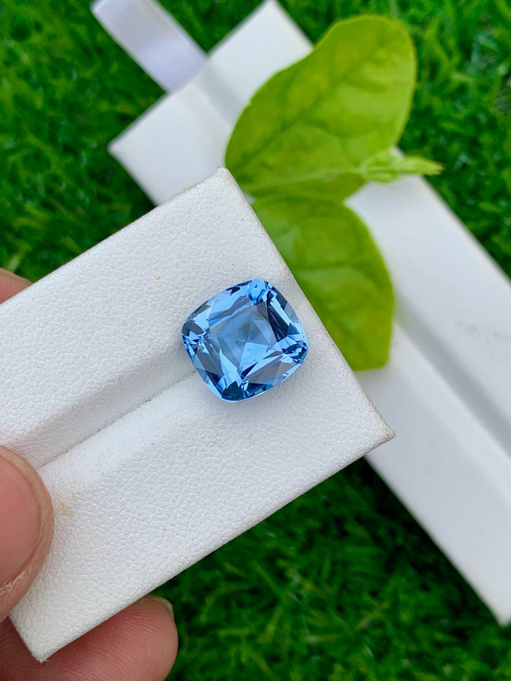 Santa Maria Aquamarine Gemstone: 5.60 CT Cushion Cut Stone From Brazil
