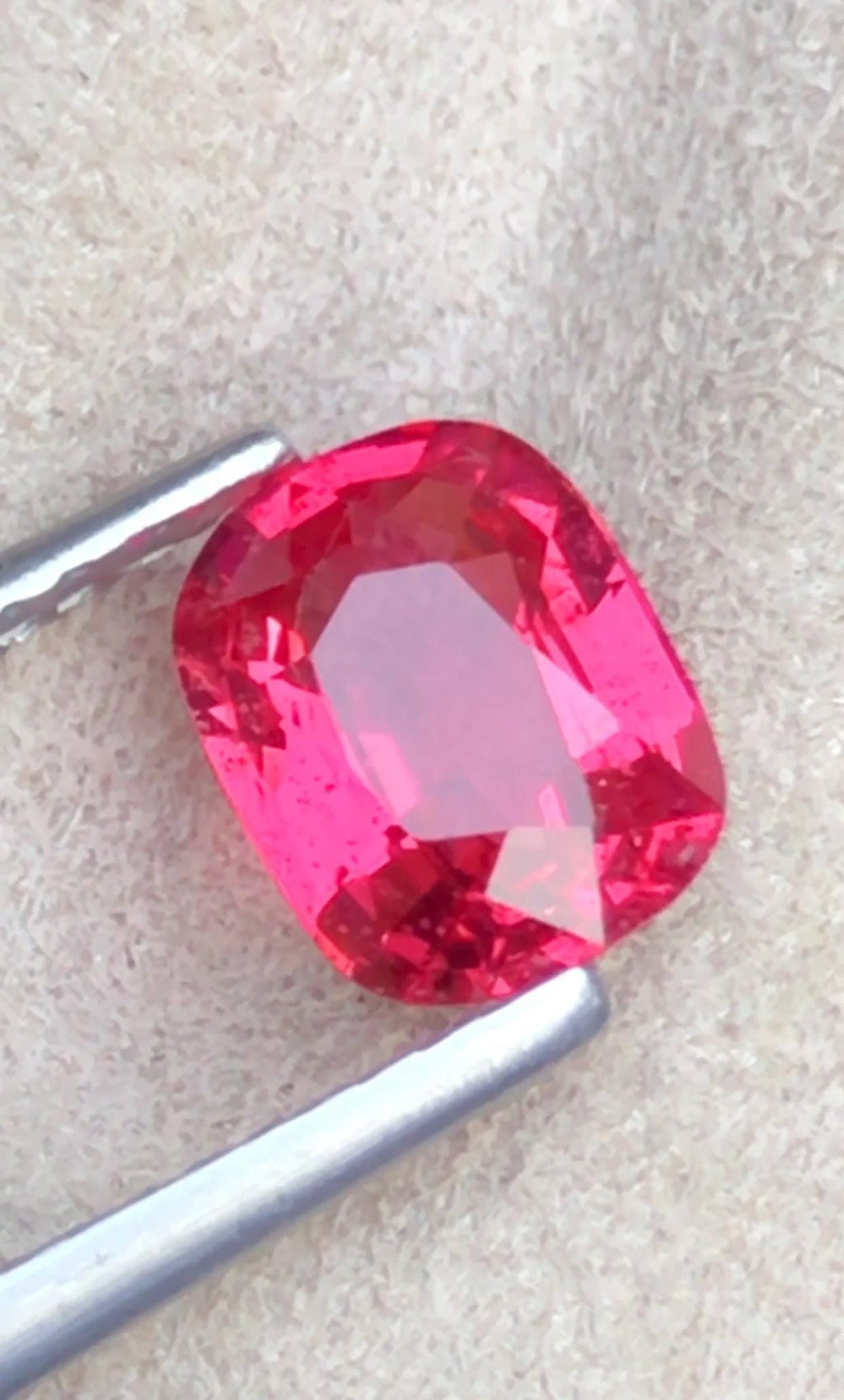 Certified Mahenge Spinel 1.09 Cts Reddish Pink Vibrant Natural Spinel