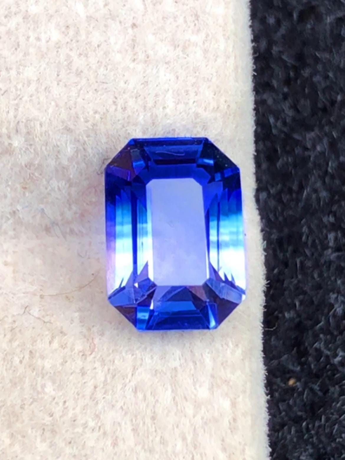 Blue Sapphire 1.48ct Emerald Octagonal Cut Madagascar
